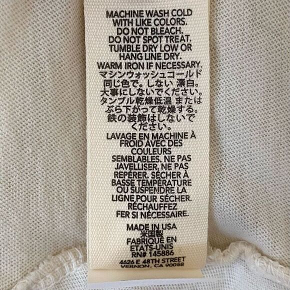 The Great. 100% Cotton Cream Sleeveless Crew Neck Tank Top NWT Size 1/Small - Picture 7 of 8